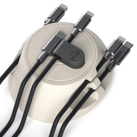 SOOoEC Magnetic Cord Holder Cable Holder - 3 in 1 Wire Magnetic Holder Organizer White