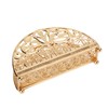 Napkin Holder Electroplating Hollow Iron Pattern Desktop Vertical Gold Metal