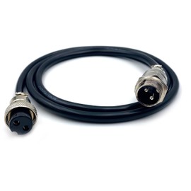 BOUUNCIY 3.28 ft GX16 2 Pin Male to Female Head Aviation Cordset, GX16 2Pins Female to Male Connector Electrical Cable Panel Mount Circular Metal Aviation Adapter Cordset for Ships 18AWG (1meter)