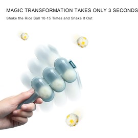 Rosojodg Blue Rice Ball Maker Shake Lunch Maker Mould Rice Ball Shaker Rice Ball Mold Rice Ball Maker Ball Shaped Kitchen Tools For Home DIY Making Kit Sushi Plates