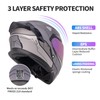 JQF Gear Modular Motorcycle Helmet Dual Visor Flip Up Full