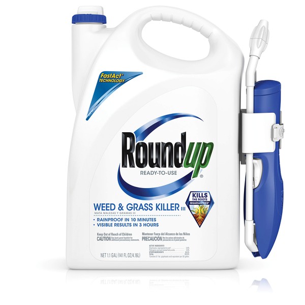 Roundup Ready-To-Use Weed & Grass Killer III with Comfort Wand 1.1 gal.