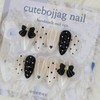 Dot emboss handmade nail tips - Square L / 도트엠보