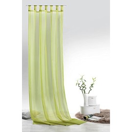 Fashion&Joy Type 418 Plain Voile Panel Curtain Eyelet Curtain or Tab-Top Curtain 9 Colours Transparent