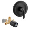 SKOWLL Shower Valve Wall Mount Black Shower Mixer Valve Kit