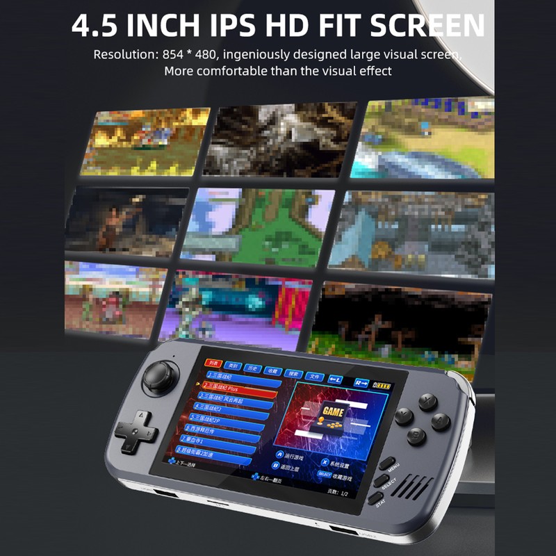 PowKiddy X39 Pro Handheld Game Console Portable Game Player 4.5-inch