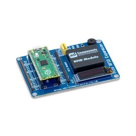 SB Pico RFID Expansion Board for boasting an advanced RFID Reader frequency of 125KHz with a compact design programmable 0.91 OLED Display UART/I2C interface compatible with Raspberry Pi Pico