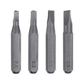 sourcing map 4pcs 2.0-3.0 Triangle Screwdriver Bit Set 5/32" Hex Shank 28mm Length Magnetic Triangular Head Hex Bits S2 Steel Screw Driver Bit for Electric Manual Screwdrivers Precision Repair