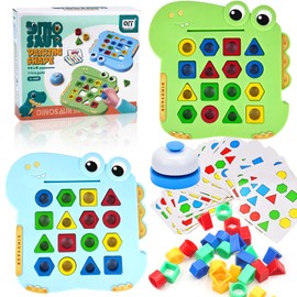 Jastown Puzzle Shape Matching Game, Shape Adjustment Game, Colour Sensory Learning Toy, Toy for Learning to Shape, Colour Matching Toys,Shape Matching Montessori Toy for 3 4 5 6 7 Year Old Children