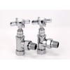 Genoa Traditional Chrome Angled Radiator & Towel Rail Valves Central