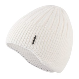 Home Prefer Gorro de invierno para niños pequeños, gorro de punto, diseño de calavera, Blanco, Talla única