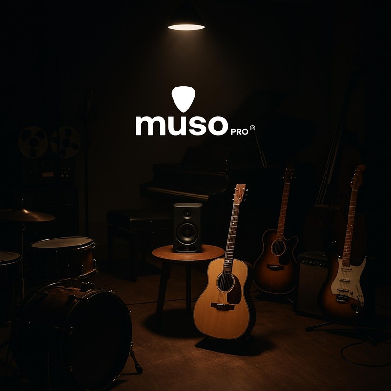 Muso Pro Guitar Picks Holder with 15 Picks, Plectrum for