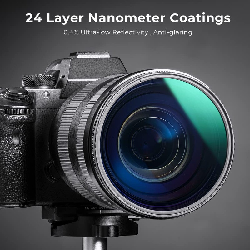 K&F Concept 77MM Lens Filter Kit CPL+ND8+ND64 Multi-Coated Circular Polarizing