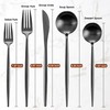 Matte Black Silverware Set for 4, IBIILII JEFF 20 Pieces