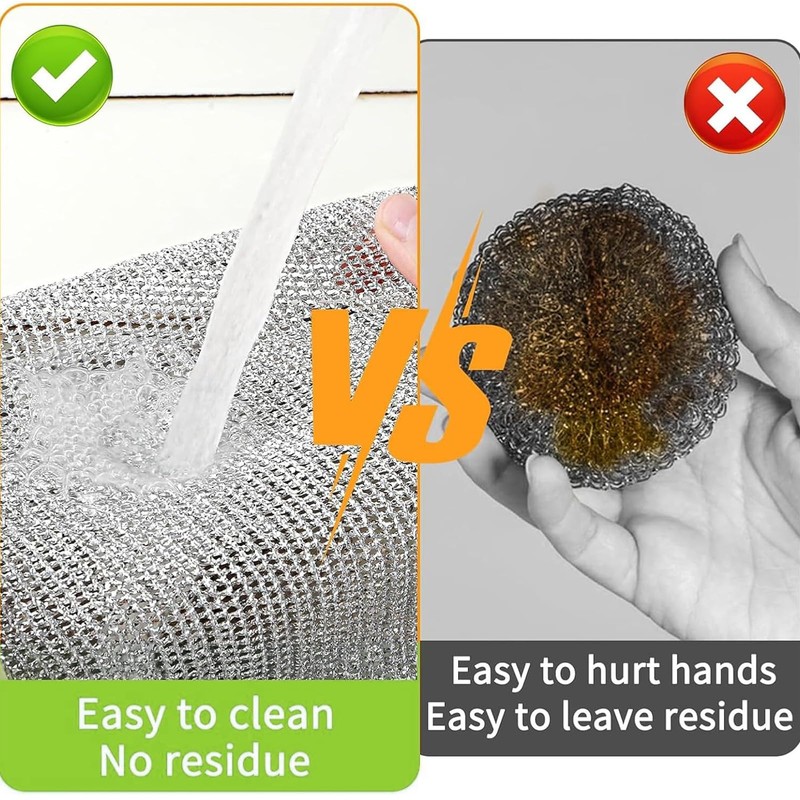 10 Pcs Wire Cleaning Cloths - Multifunctional Non-scratch Wire Dishcloths,