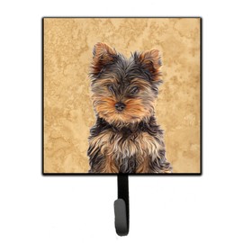 Caroline's Treasures KJ1230SH4 Yorkie Puppy / Yorkshire Terrier Leash or Key Holder, Wall Hooks, Key Hooks Holder, Coat Rack Wall Mount, Coat Hooks, Hooks for Hanging Keys, Towels, Aprons, Leashes,