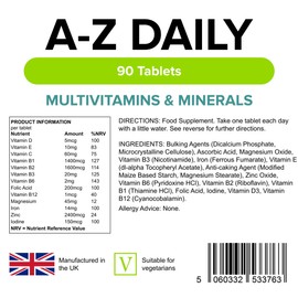 Complete A-Z Daily Multivitamin 2-Pack 180 Tablets Men/Women Multi Vitamin S