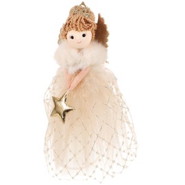 Housoutil Christmas Angel Tree Topper, Christmas Tree Topper, Standing Angel Treetop for Xmas Winter Ornament Holiday Supplies Party Favors Home