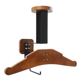 DDBESSIC 2PCS Tactical Gear Wall Mount, Motorcycle Helmet Holder Wall Mount with Hook, Tactical Accessory Display Rack for Police Football Cycling Accessories (Walnut Color)