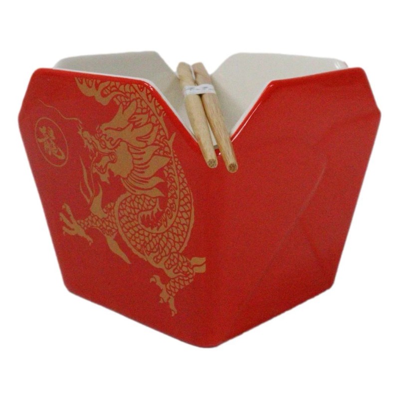 Oriental Longwei Dragon King Takeout To Go Box Serving Bowl