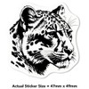 4 x Small 50mm 'Snow Leopard' Permanent Sticker Decals for