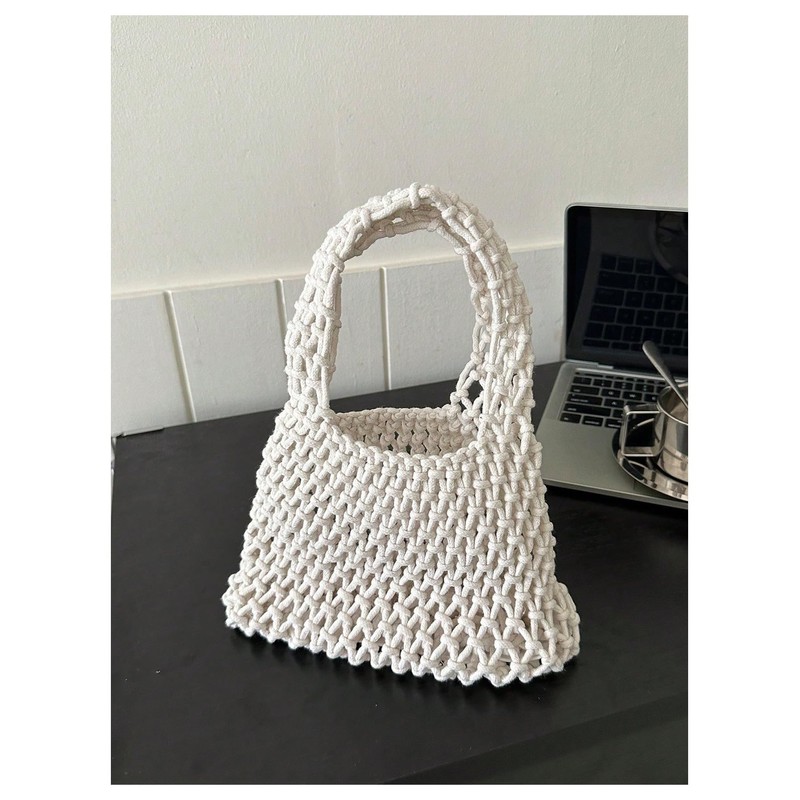 Verdusa Women's Crochet Top Handle Satchel Handbags Hollow Out Beach