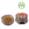 SORWATEE 3 in 1 Reptile Hide Cave with Humidifying Basin