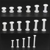 PATIKIL 15mm Chicago Screws 20 Sets Plastic Chicago Screw Slotted