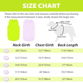 Kickred 2 Pack Dog Shirts, Ice Pet Vest Dog Clothes for Instant Cooling, Lightweight Breathable Sleeveless T-Shirts for Medium Large Dogs, Light Purple+Fluorescent Green (L)