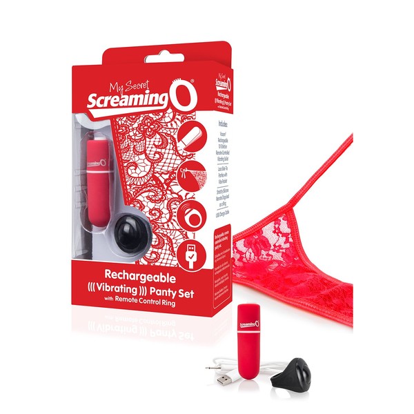 SCREAMING O MY SECRET CHARGED REMOTE CONTROL PANTY VIBE RED