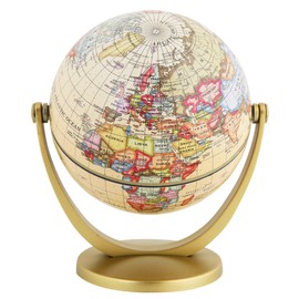 Exerz 10cm Antique Globe - Mini Globe Vintage Color Modern Map in English