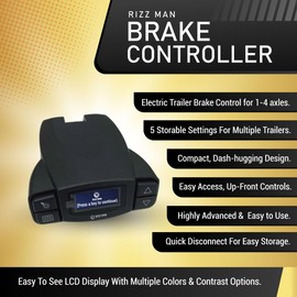 RIZZ-Man 90195 Universal Brake Controller for Trailers with 1-4 axle for Easy Braking Activity