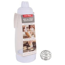 Dough Dispenser Squeeze Bottle with Lid and Scale Dough Mixing Bottle Multi-Purpose Condiment Bottles No Leaks Large Filling Opening One-Handed Operation for Pancakes, Muffins, Poffertjes, Crepes and