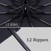 ACESOME 12 Ribs Automatic Umbrella Windproof Strong,Reinforced Windproof Umbrella, Portable