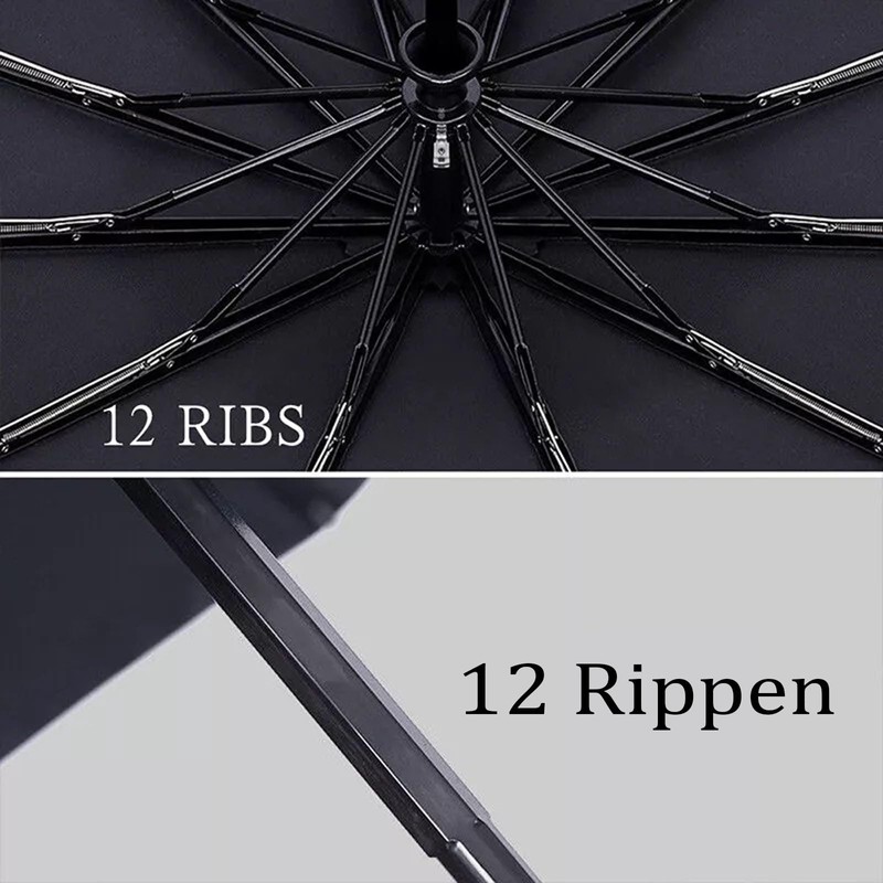 ACESOME 12 Ribs Automatic Umbrella Windproof Strong,Reinforced Windproof Umbrella, Portable