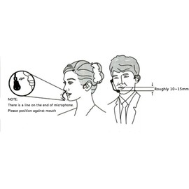 Voice Amplifier WF17 Headset Microphone Kit (for Loudspeakers) for Lectures, Briefings, Outdoor Events, 3.5mm Plug