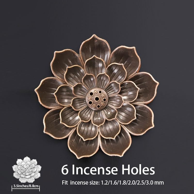 Incense Holder for Sticks, Incense Burner 6 Incense Holes with