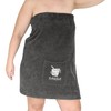 Lashuma Ladies Sauna Towel with Velcro Fastening Grey Terry Cloth