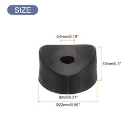 sourcing map 20Pcs Plastic Round Washers, 5mm x 22mm x 8mm Black PE Concave Washer Spacer Hardware Machine Fastener for Round Tube Fixing