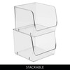 iDesign Stackable Open-Front Storage Bins for Kitchen and Pantry Organization