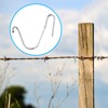 ZENFUN 250 Pcs T-Post Wire Clip Galvanized Steel Fence Clips,