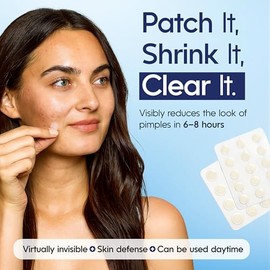 Skin 2.0 Parches invisibles hialurónicos e hidrocoloides para espinillas para cara, tratamiento de manchas para el acné, absorbe el aceite y protege l
