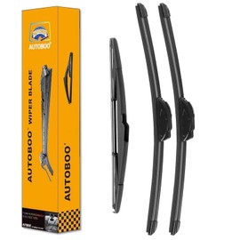 AUTOBOO 24"+18" Windshield Wipers with 12" Rear Wiper Blade Replacement for Kia Sportage 2011-2016 -Original Factory Quality (Pack of 3)