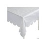 Elegant White Scalloped Paper Table Cover (137cm x 274cm) -
