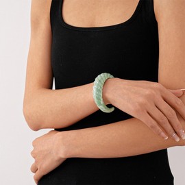 Chunky Acrylic Bracelet for Women,Vintage Candy Color Adjustable Bracelet Statement Irregular Geometry Wrist Bangle Classic Fashion Jewelry, Large, Alloy Steel, no gemstone