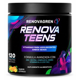 Renovateens Vitaminas Adolescentes Años Esenciales 120 Tabletas Masticables Cítricos Mixtos