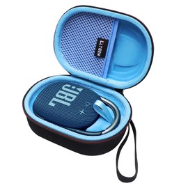 LTGEM Hard Case for JBL Clip 4 Portable Speaker - Travel Protective Carrying Storage Bag(Black+Blue)