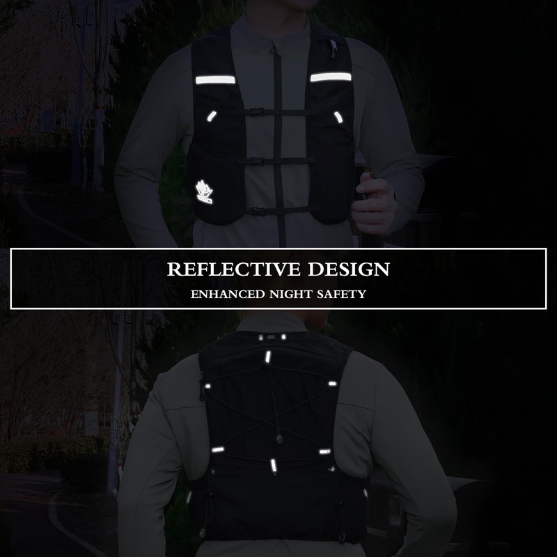 Running Vest Women Men Lightweight Running Backpack with Water Bottle