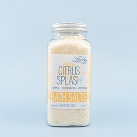 Bath Salts for Women, Relaxing Sea Salt Bath Soak with Moisturizing Almond Oil and Essential Oils, Made in The USA by Luxiny, 16 oz. (Citrus Splash)