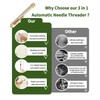 PODOEIL Automatic Needle Threader with 2pcs Sewing Thimble, 3 in